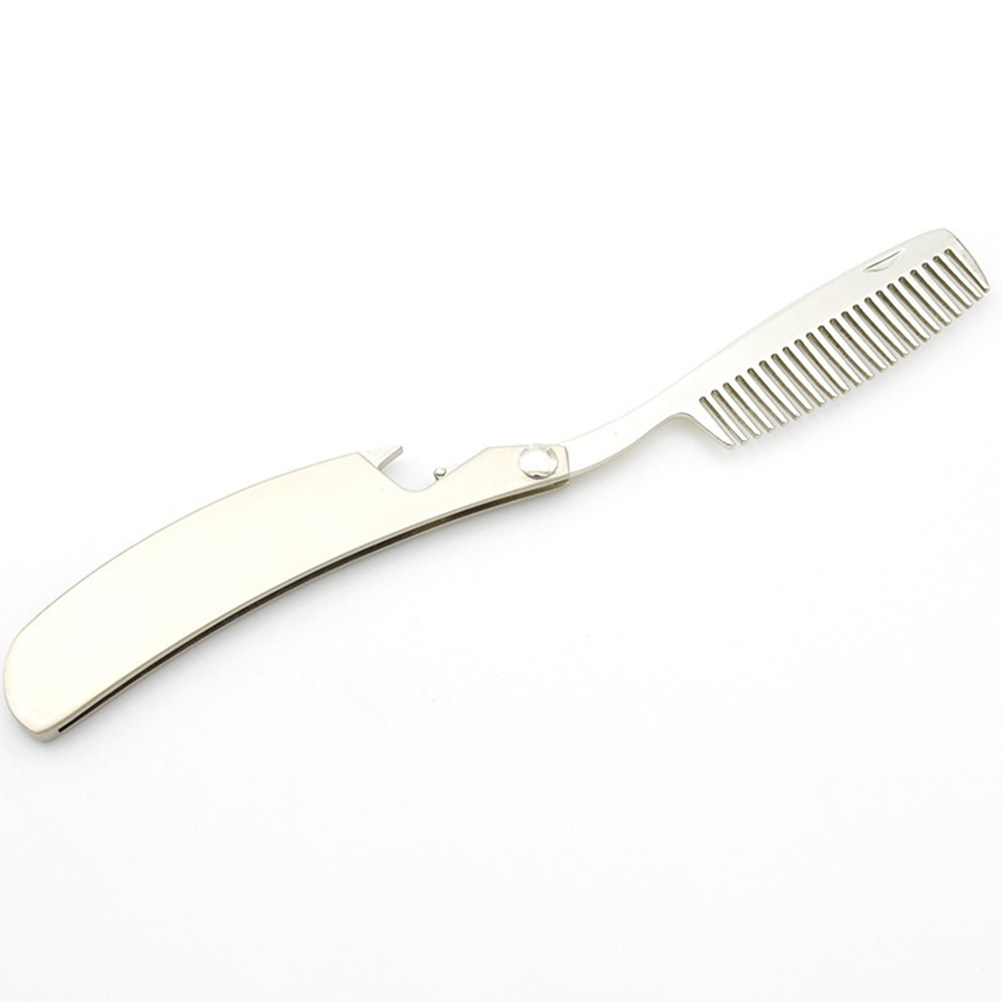 Men'S Grooming Hair - Zinklegierungs-Bartkamm, faltbar, klein, tragbar, Haarkamm für